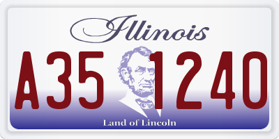 IL license plate A351240