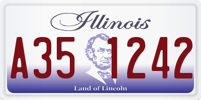 IL license plate A351242