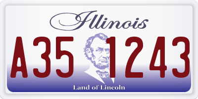 IL license plate A351243