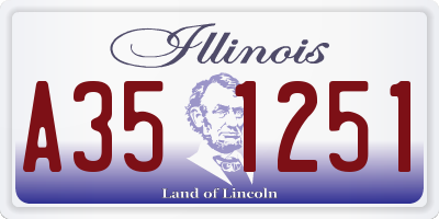 IL license plate A351251