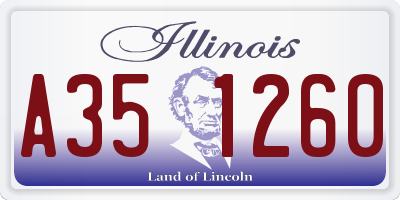 IL license plate A351260