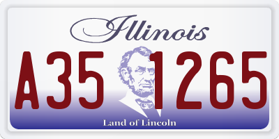IL license plate A351265