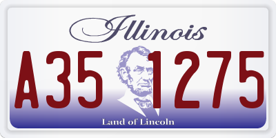 IL license plate A351275