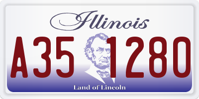 IL license plate A351280