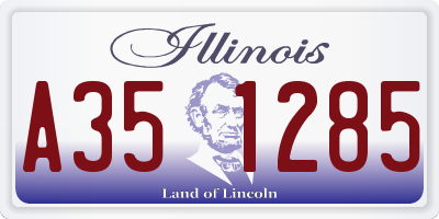 IL license plate A351285