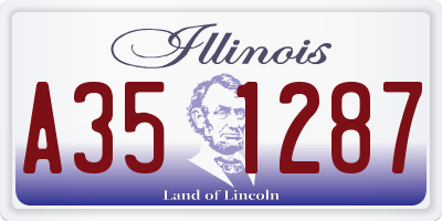 IL license plate A351287