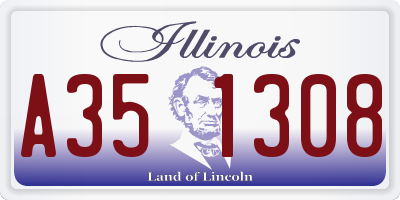 IL license plate A351308