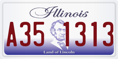IL license plate A351313