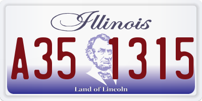 IL license plate A351315