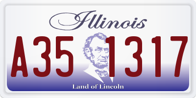 IL license plate A351317