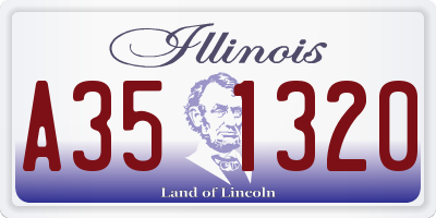 IL license plate A351320