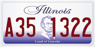 IL license plate A351322