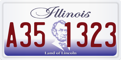 IL license plate A351323