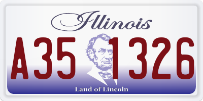 IL license plate A351326