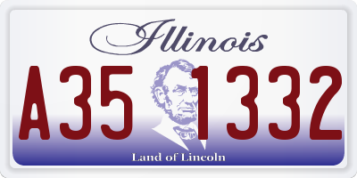 IL license plate A351332