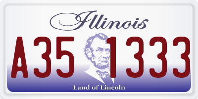 IL license plate A351333