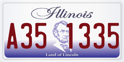 IL license plate A351335