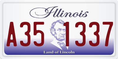IL license plate A351337