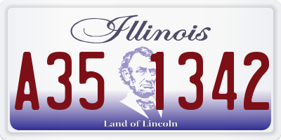 IL license plate A351342