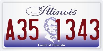 IL license plate A351343