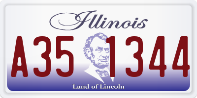 IL license plate A351344