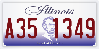 IL license plate A351349