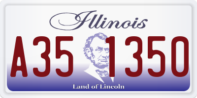 IL license plate A351350