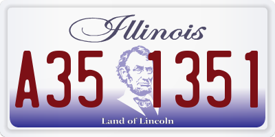 IL license plate A351351