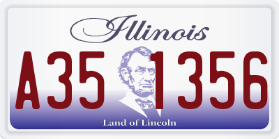 IL license plate A351356