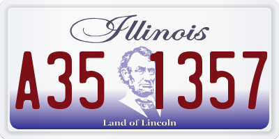 IL license plate A351357