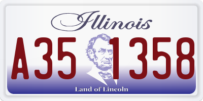 IL license plate A351358