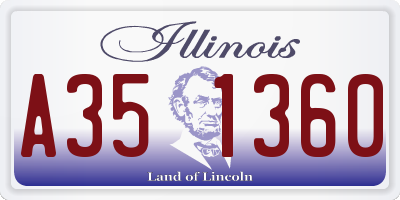 IL license plate A351360