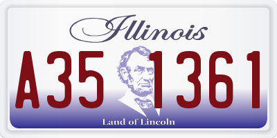 IL license plate A351361