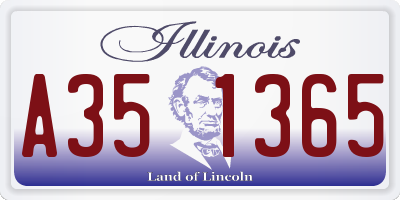 IL license plate A351365