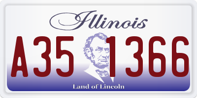 IL license plate A351366