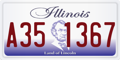 IL license plate A351367