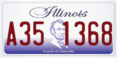 IL license plate A351368