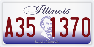 IL license plate A351370