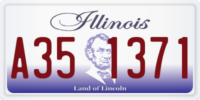 IL license plate A351371