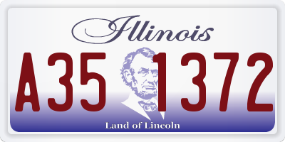 IL license plate A351372