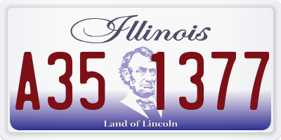 IL license plate A351377