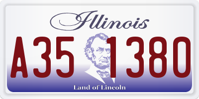 IL license plate A351380