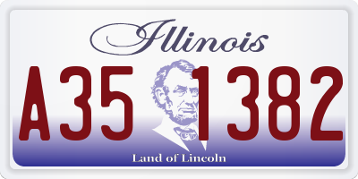 IL license plate A351382