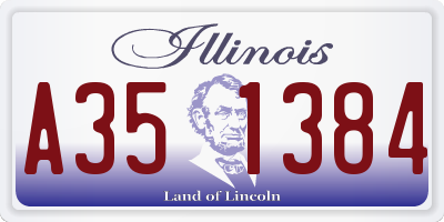 IL license plate A351384