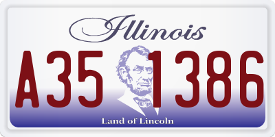 IL license plate A351386