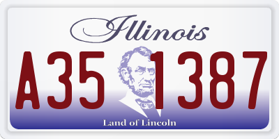 IL license plate A351387