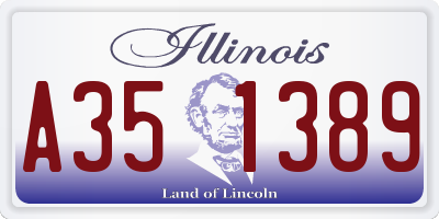 IL license plate A351389