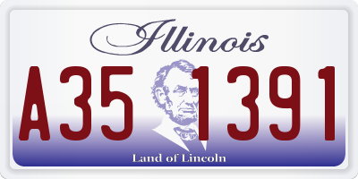 IL license plate A351391