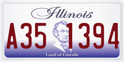 IL license plate A351394
