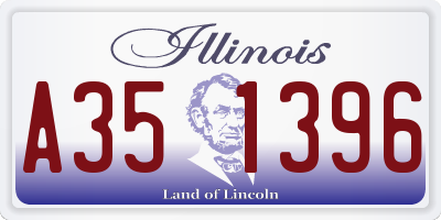 IL license plate A351396